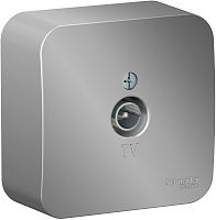 Розетка TV Коннектор накладная Systeme Electric Blanca 1-м. алюминий картинка